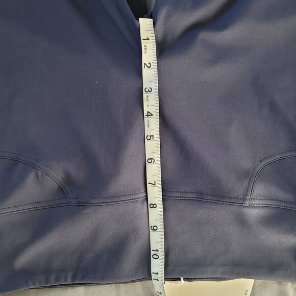 Halara Pants Womens Size Large Navy Blue Flare Leg Stretch High Waisted Pockets - Picture 5 of 8